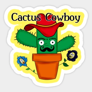 Cactus Cowboy Sticker